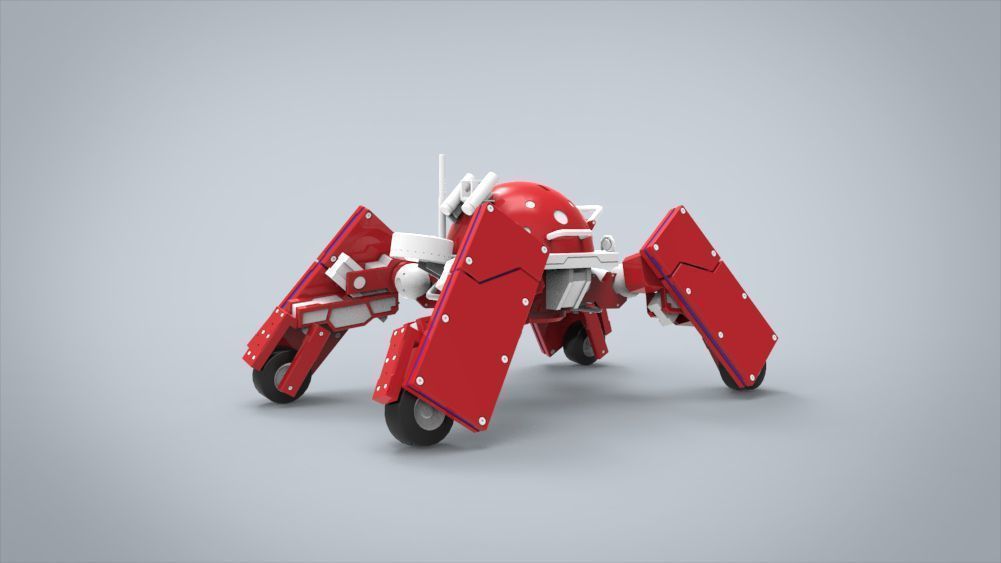 Logicoma futuristic robot Low-poly 3D model_23