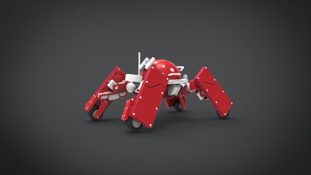 Logicoma futuristic robot Low-poly 3D model_3