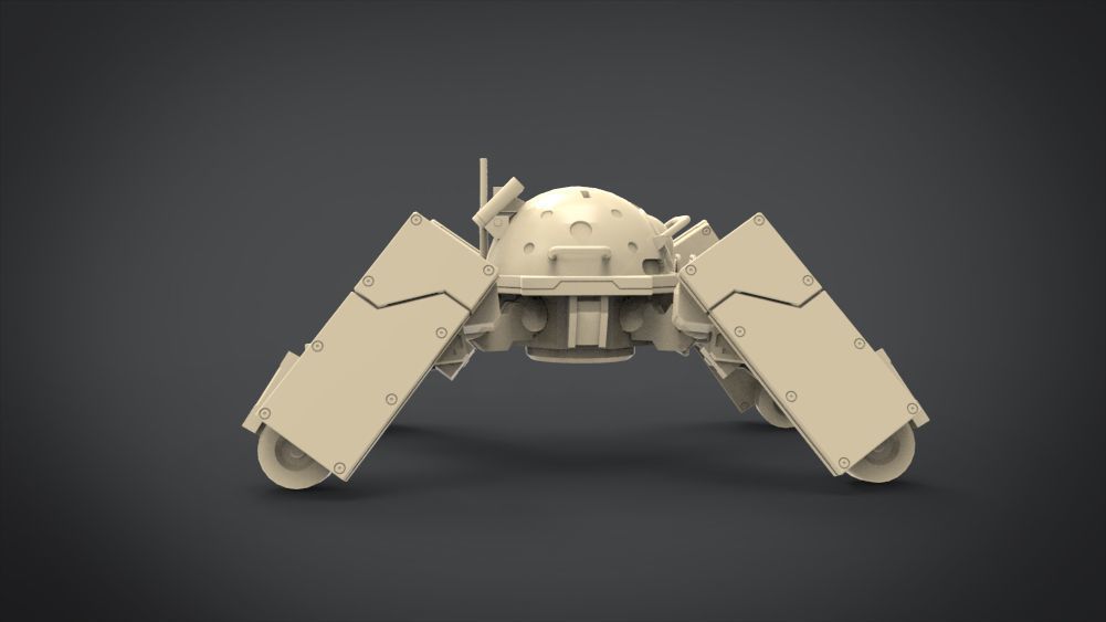 Logicoma futuristic robot Low-poly 3D model_32