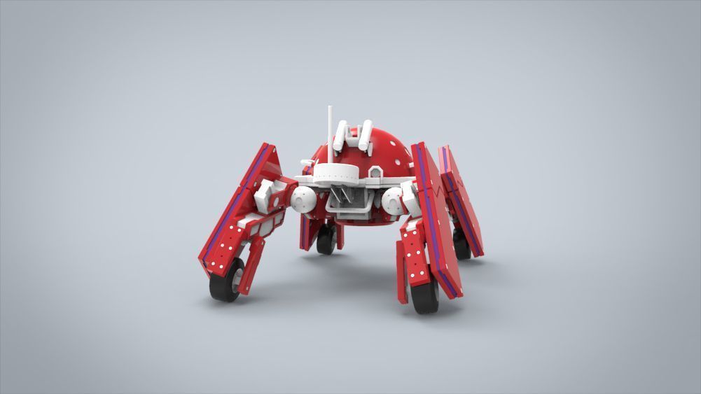 Logicoma futuristic robot Low-poly 3D model_21