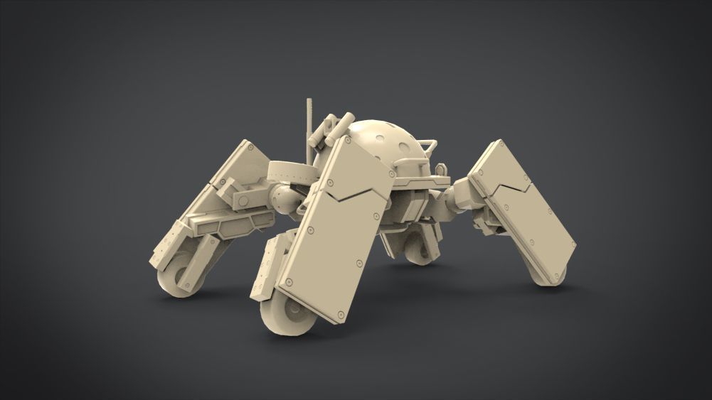 Logicoma futuristic robot Low-poly 3D model_33