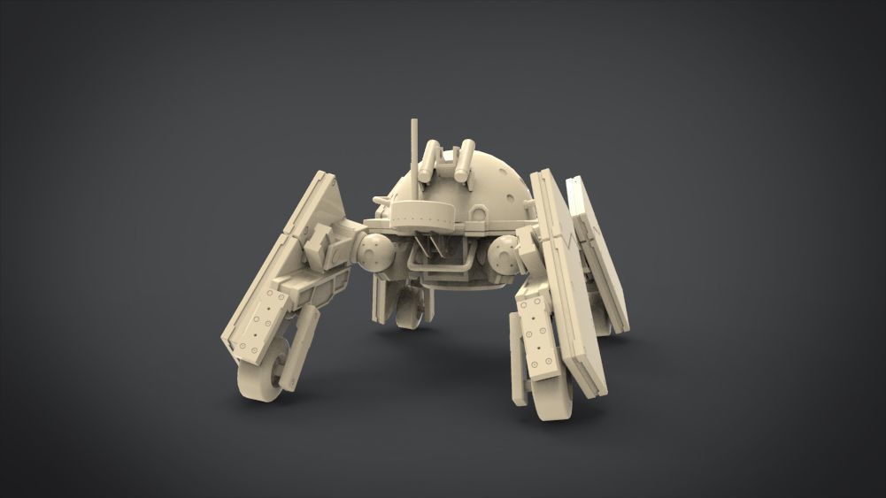 Logicoma futuristic robot Low-poly 3D model_36