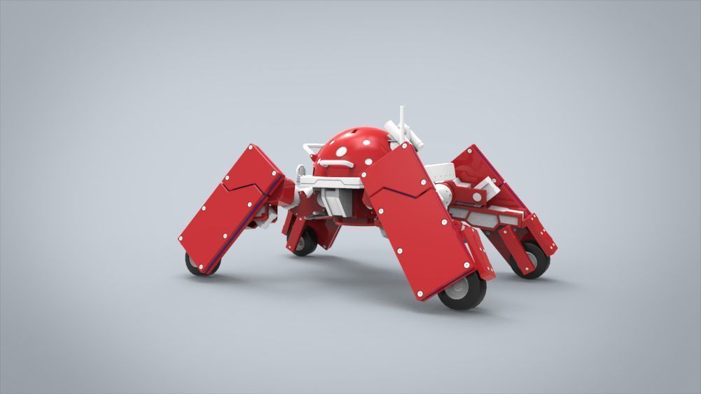 Logicoma futuristic robot Low-poly 3D model_31