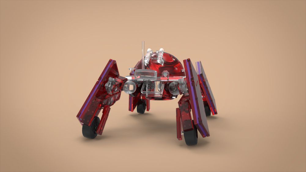 Logicoma futuristic robot Low-poly 3D model_14