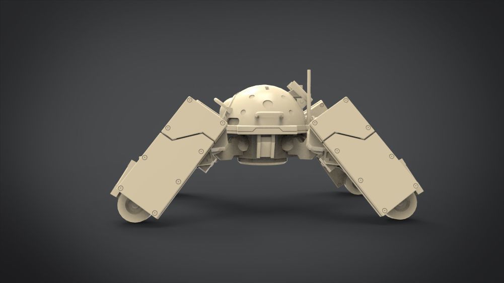 Logicoma futuristic robot Low-poly 3D model_41