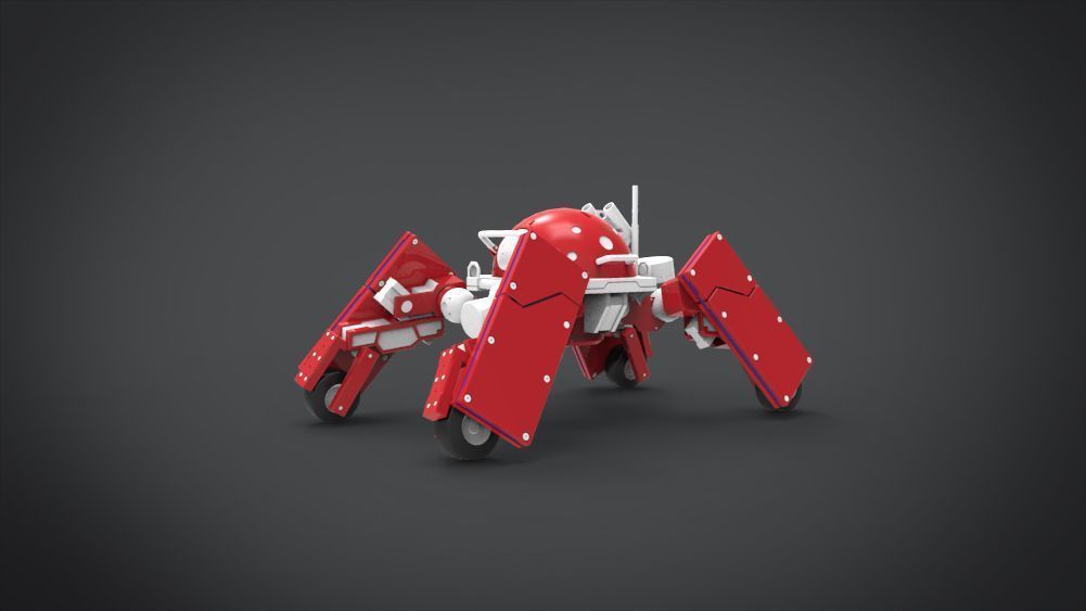 Logicoma futuristic robot Low-poly 3D model_8