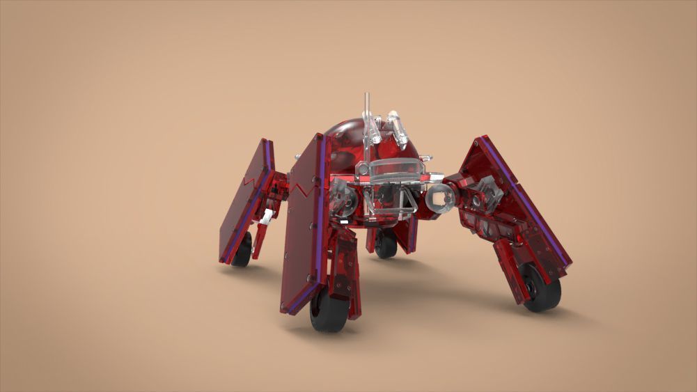 Logicoma futuristic robot Low-poly 3D model_19