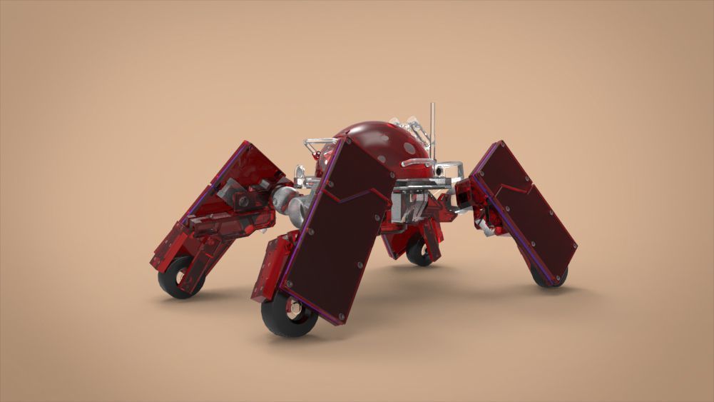 Logicoma futuristic robot Low-poly 3D model_22