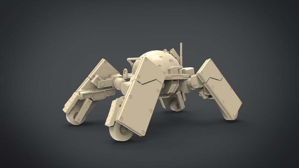 Logicoma futuristic robot Low-poly 3D model_38