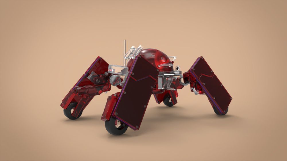 Logicoma futuristic robot Low-poly 3D model_11