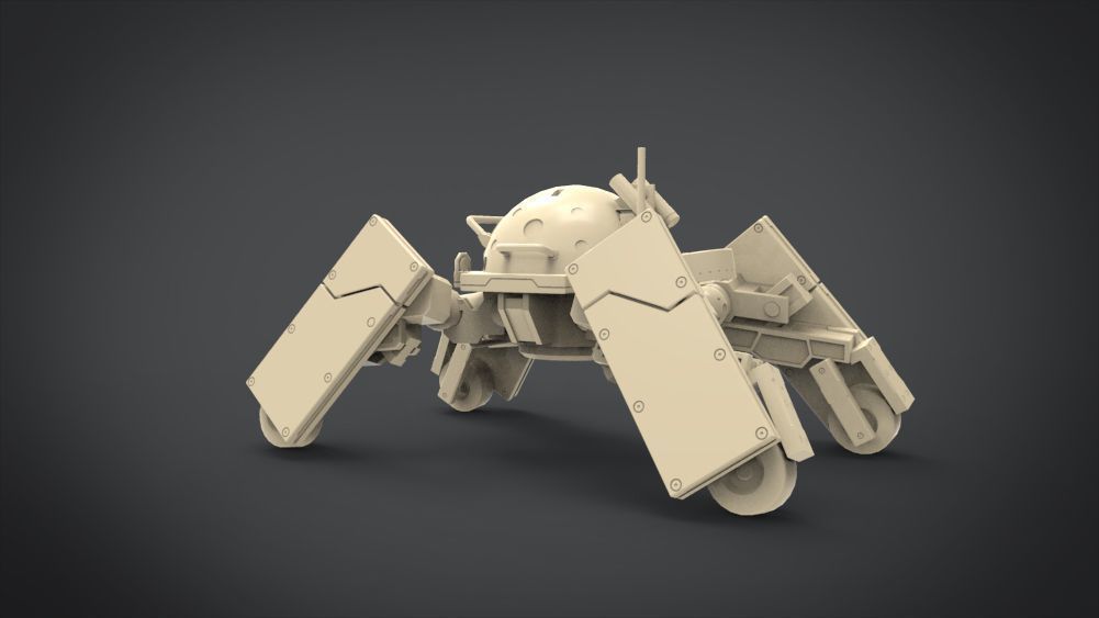 Logicoma futuristic robot Low-poly 3D model_40