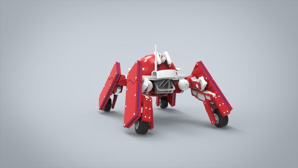 Logicoma futuristic robot Low-poly 3D model_30