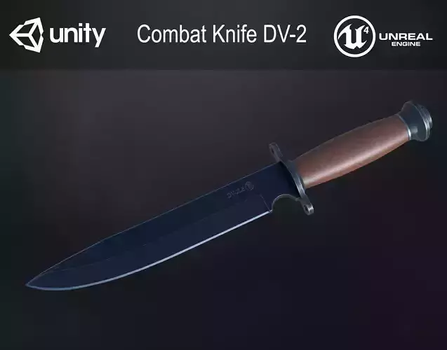 Military Knife DV-2 Low-poly 3D model
