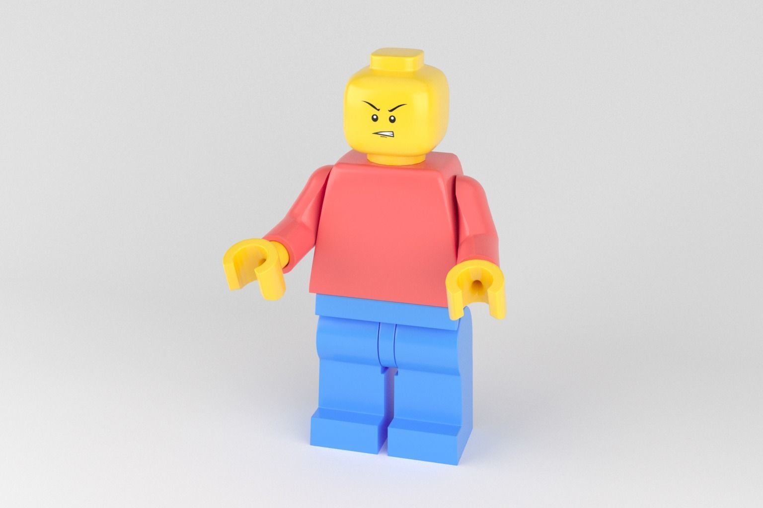 Lego Person Low-poly 3D model_12