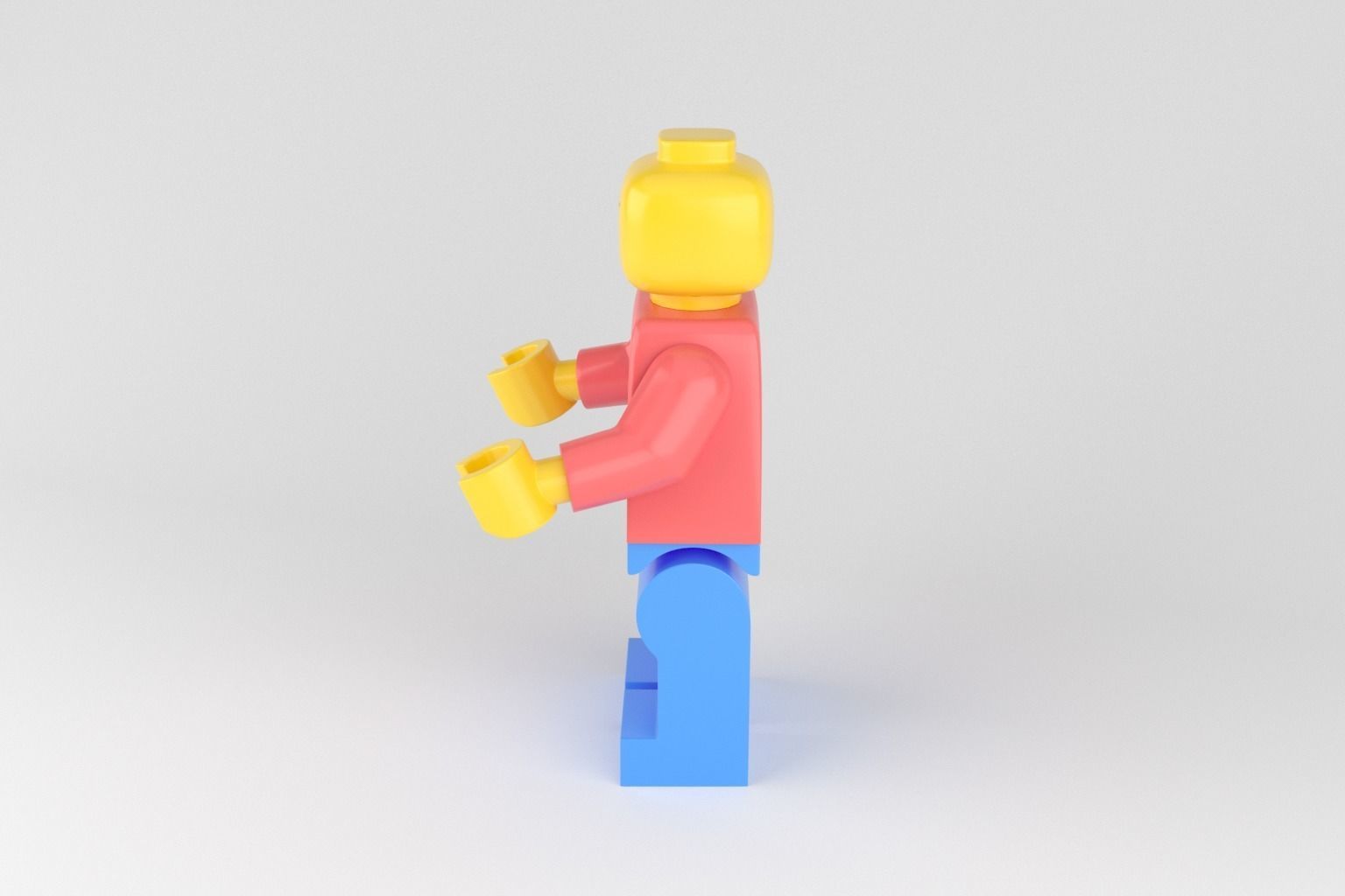 Lego Person Low-poly 3D model_1