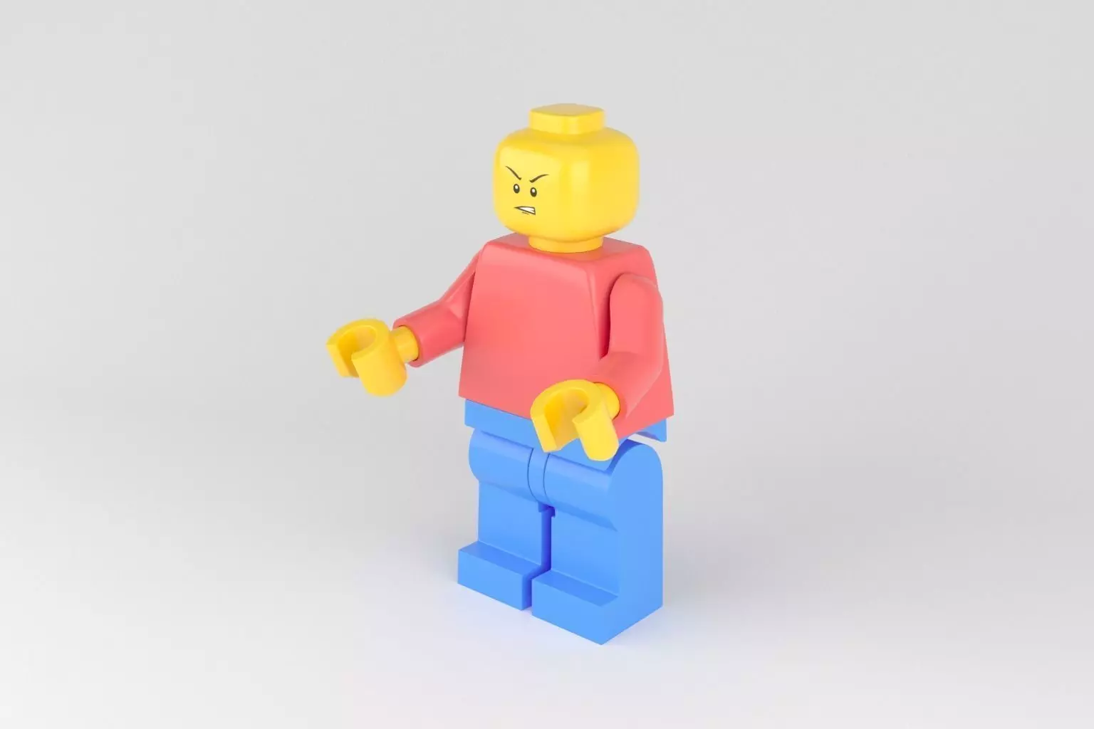 Lego Person Low-poly 3D model_0