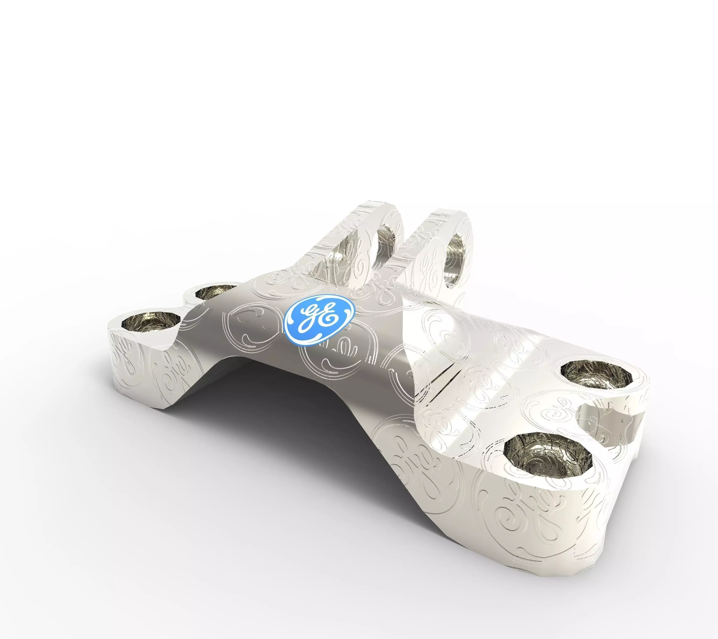 Bracket silver bicycle Free 3D model