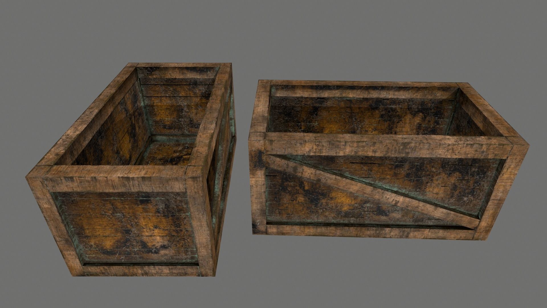 Blacksmith set wooden kitchen with pots and pans Low-poly 3D model_26