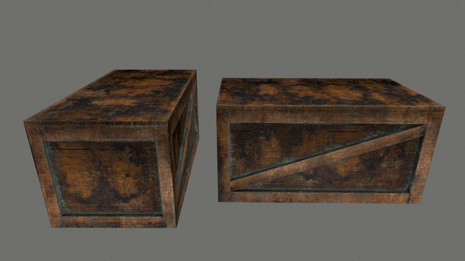 Blacksmith set wooden kitchen with pots and pans Low-poly 3D model_27