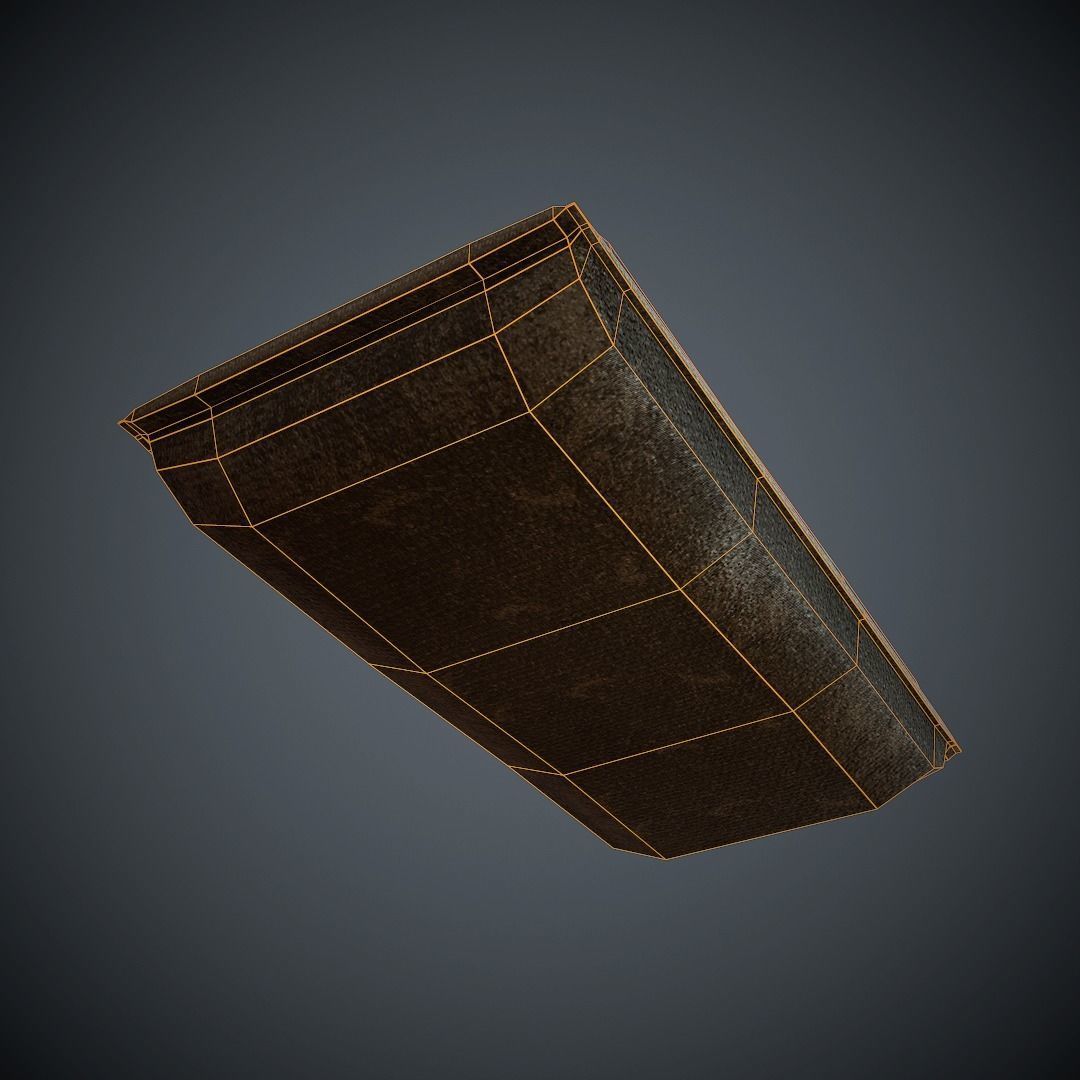 Sandbag PBR Low Poly pillow Low-poly 3D model_9