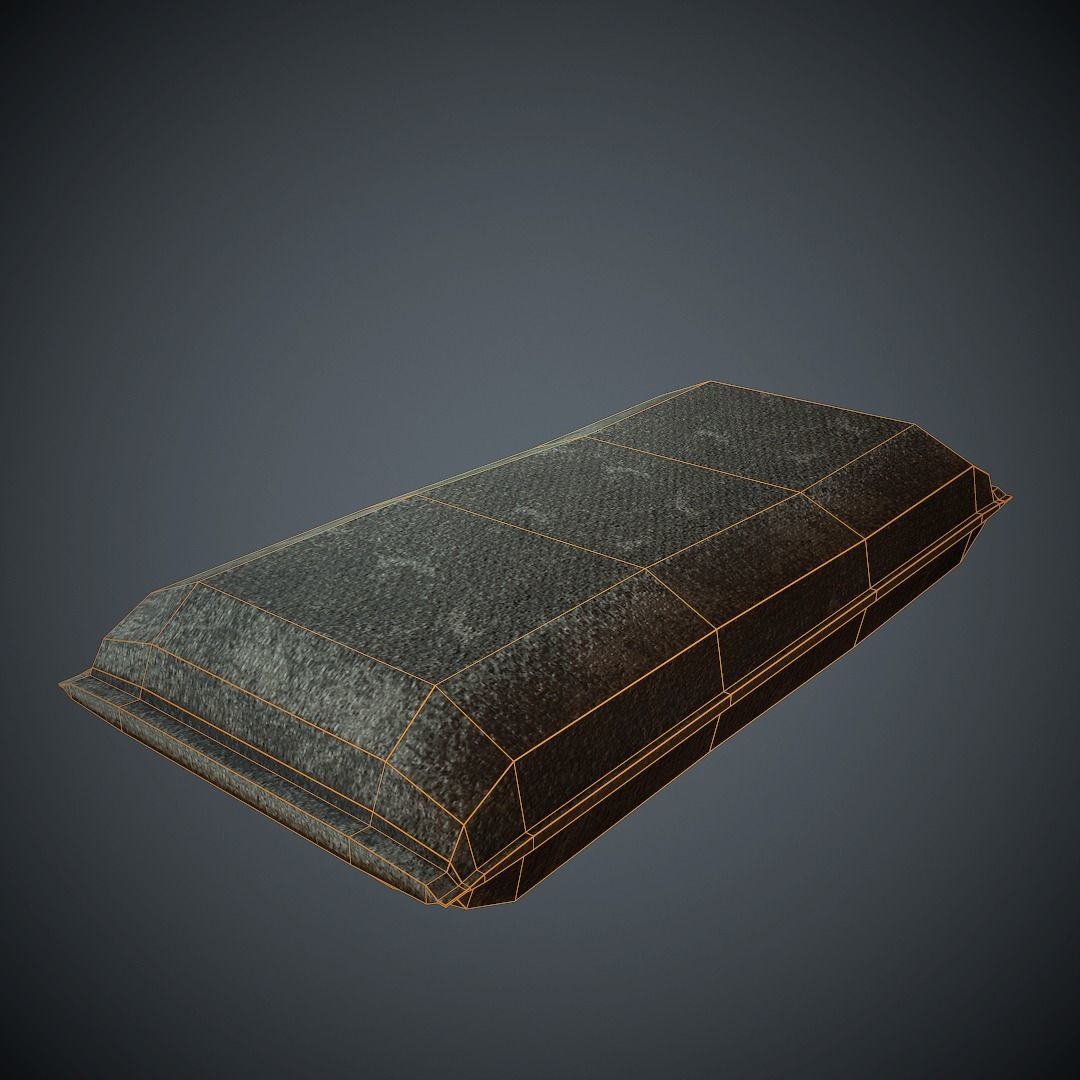 Sandbag PBR Low Poly pillow Low-poly 3D model_7