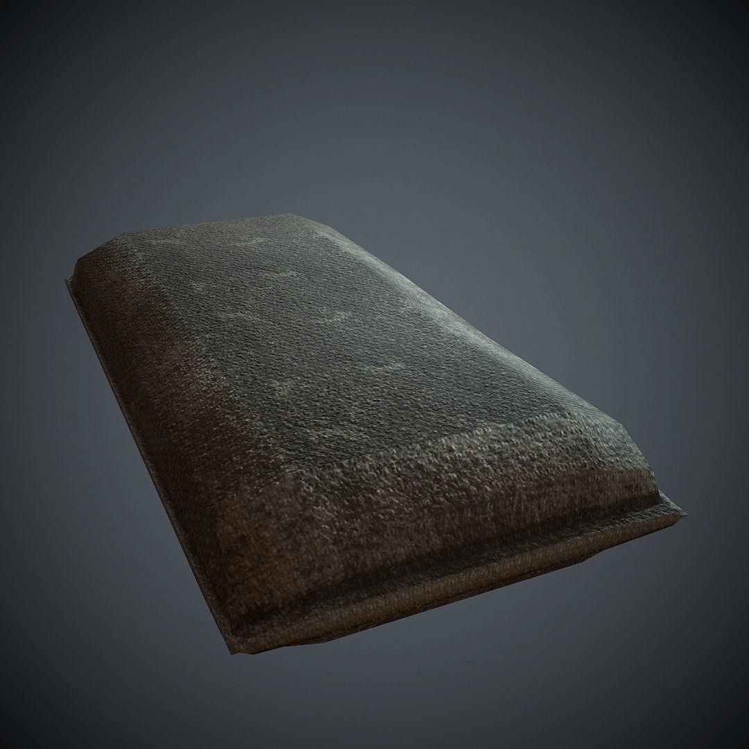 Sandbag PBR Low Poly pillow Low-poly 3D model_2