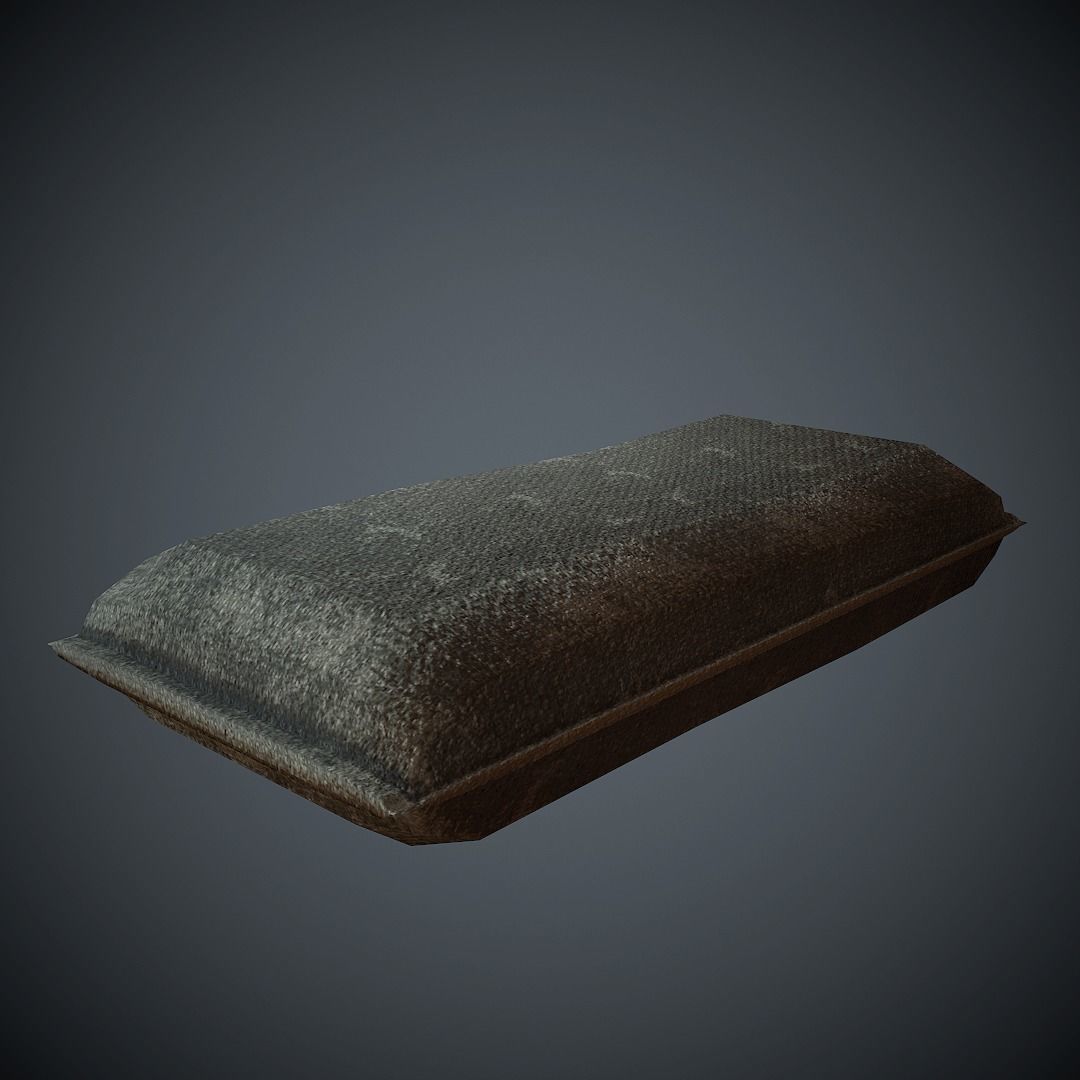 Sandbag PBR Low Poly pillow Low-poly 3D model_1
