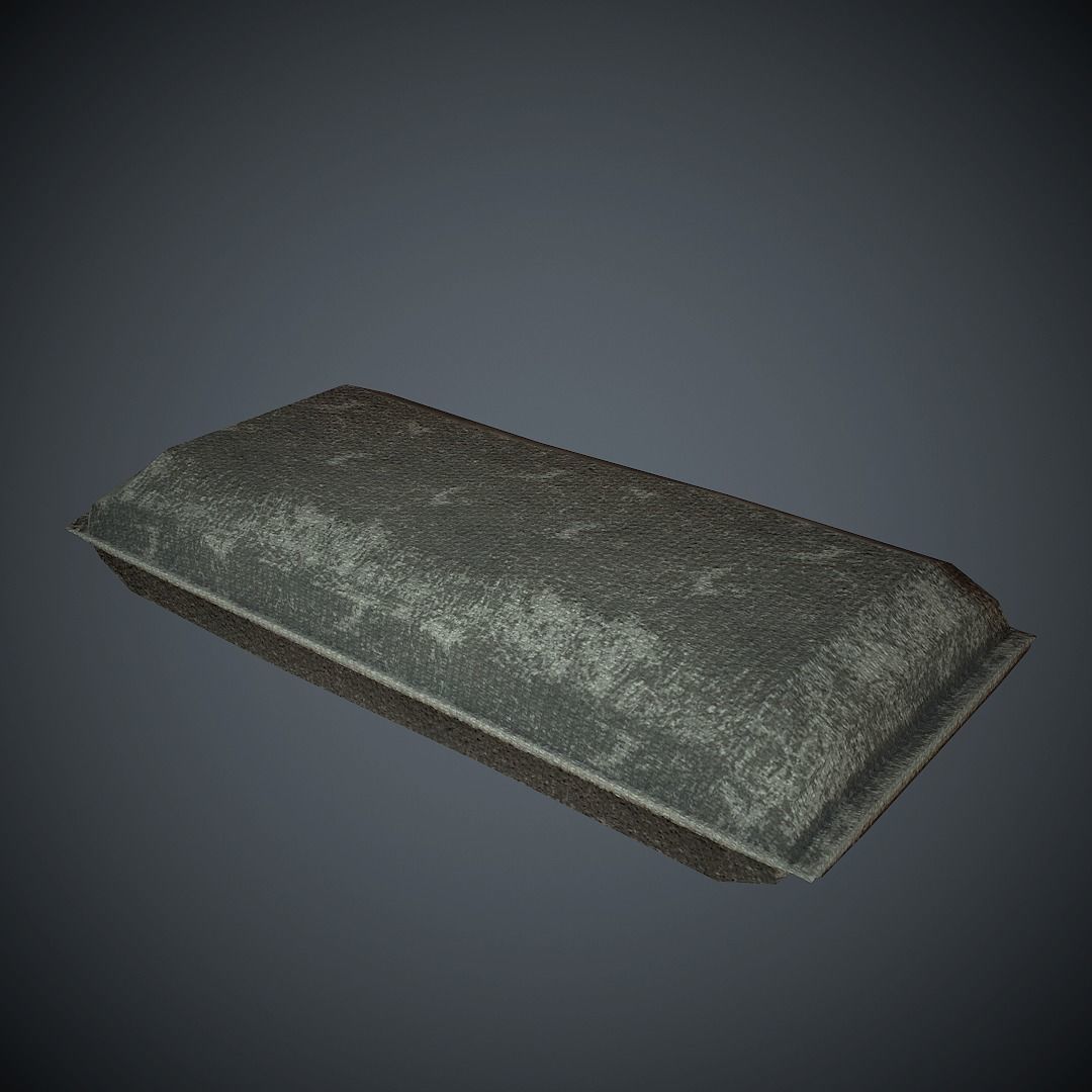 Sandbag PBR Low Poly pillow Low-poly 3D model_3