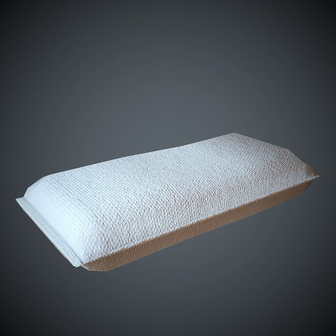 Sandbag PBR Low Poly pillow Low-poly 3D model_10