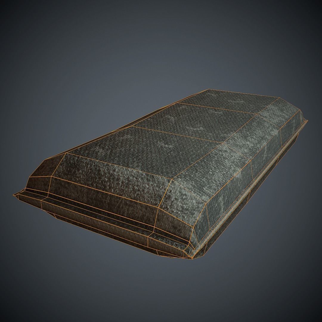Sandbag PBR Low Poly pillow Low-poly 3D model_8