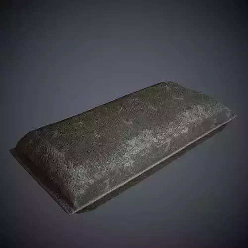 Sandbag PBR Low Poly pillow