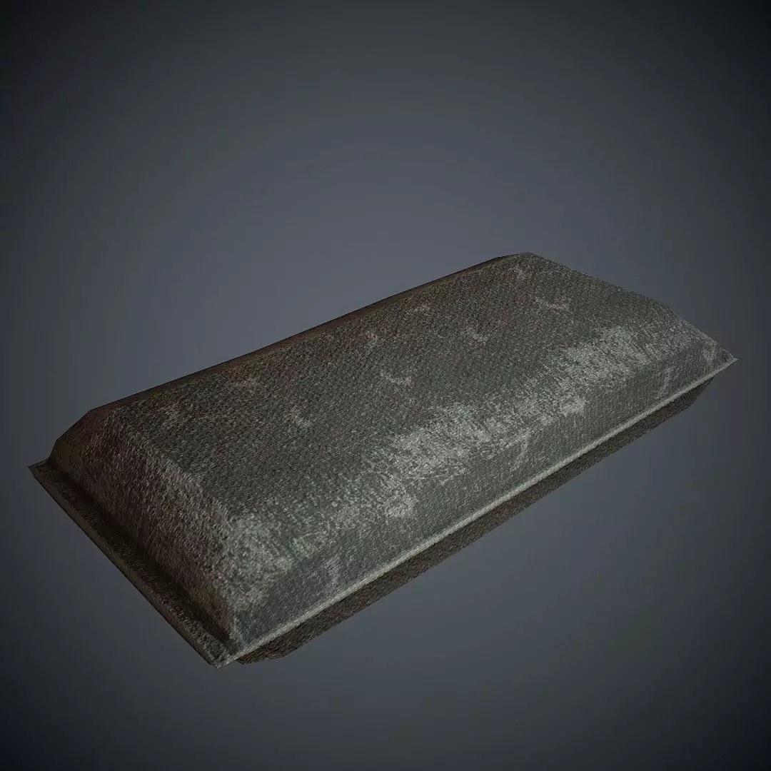 Sandbag PBR Low Poly pillow Low-poly 3D model_0