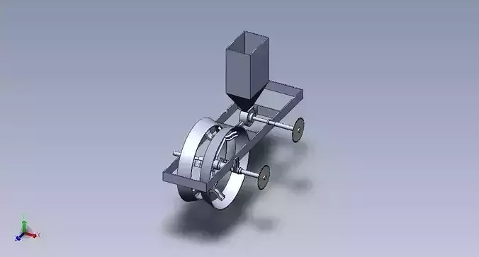 Planter machine tool with wheel