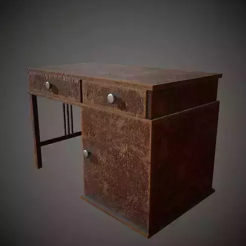 Old Wooden Table PBR Low Poly