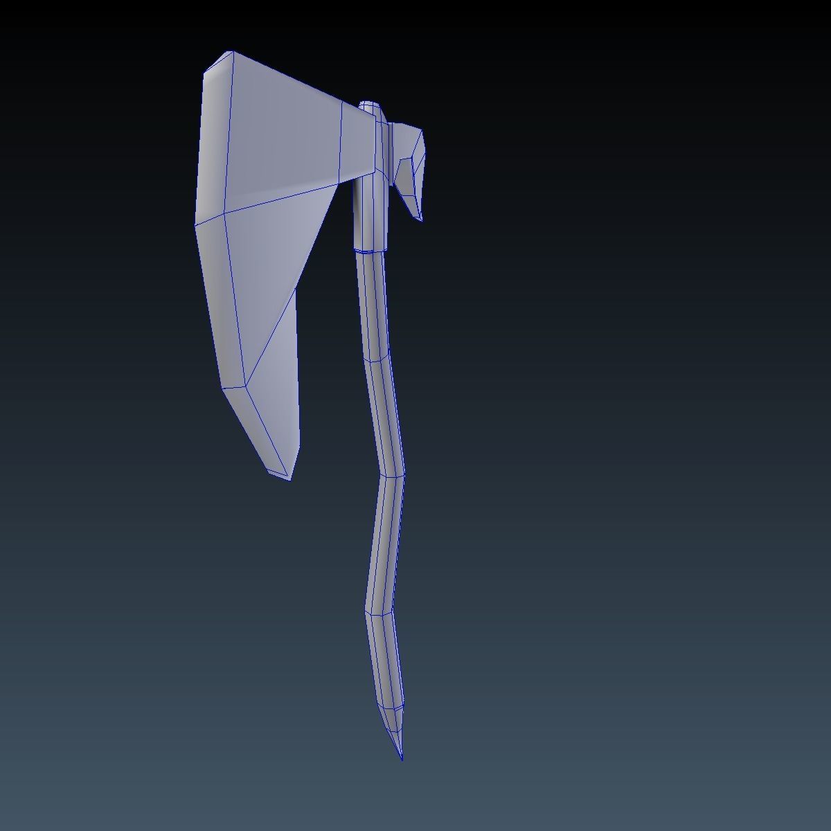Low Poly War Axe Low-poly 3D model_12