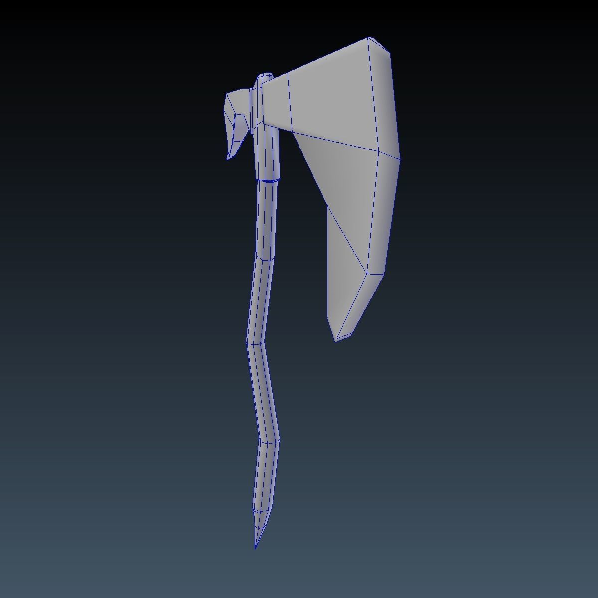 Low Poly War Axe Low-poly 3D model_9