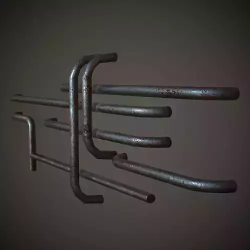 Metal Tubes PBR Low Poly