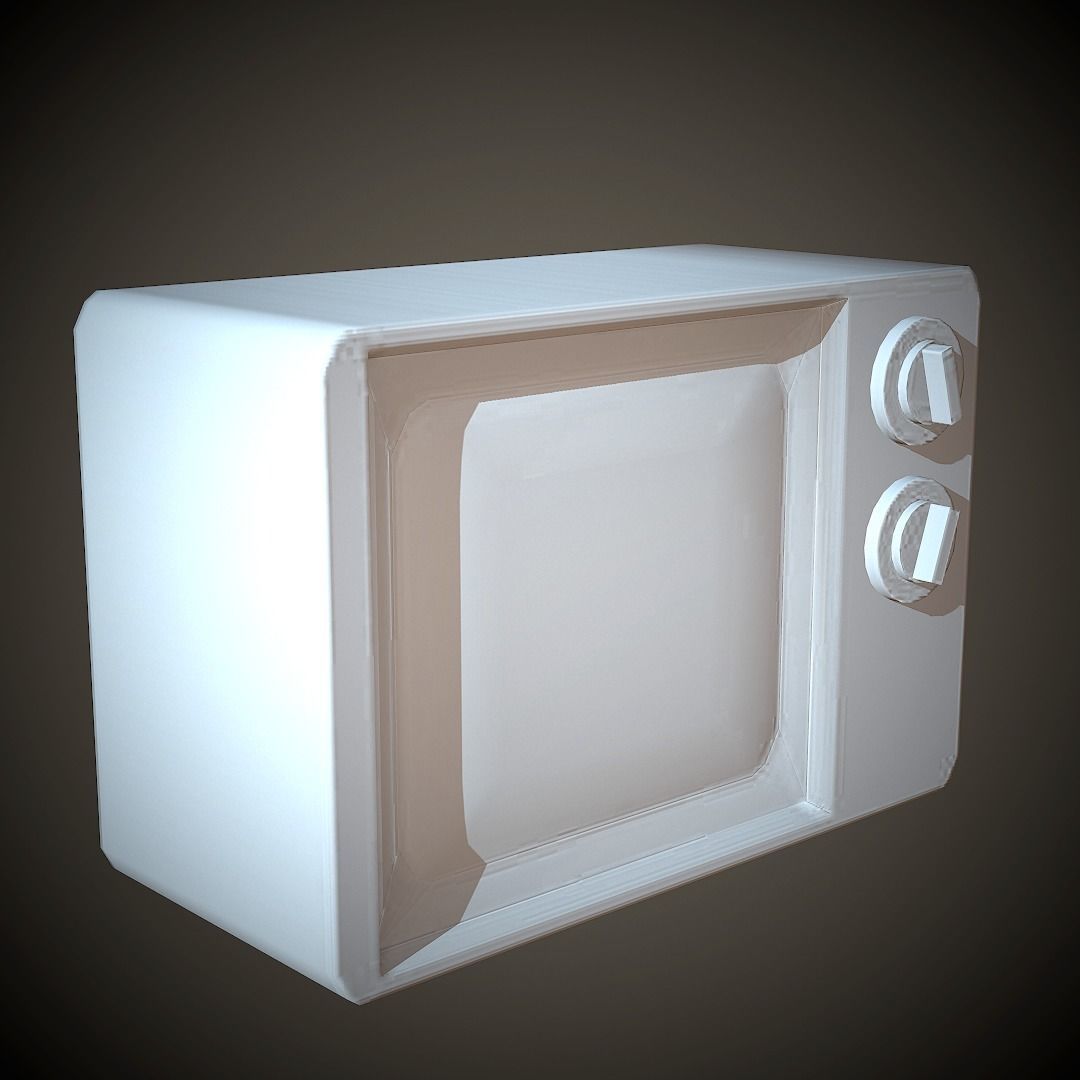 Old TV PBR Low Poly Low-poly 3D model_10