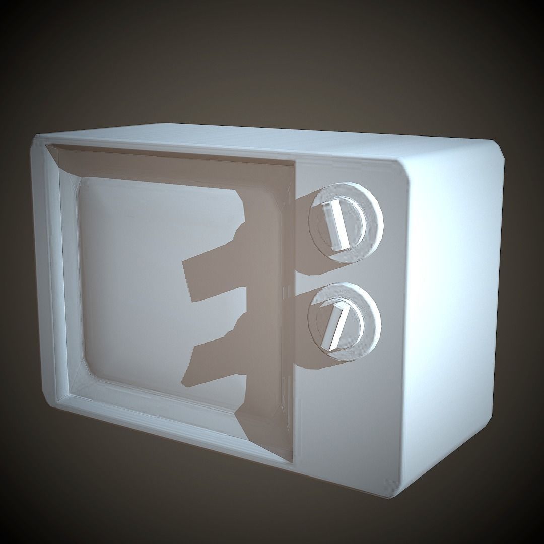 Old TV PBR Low Poly Low-poly 3D model_9