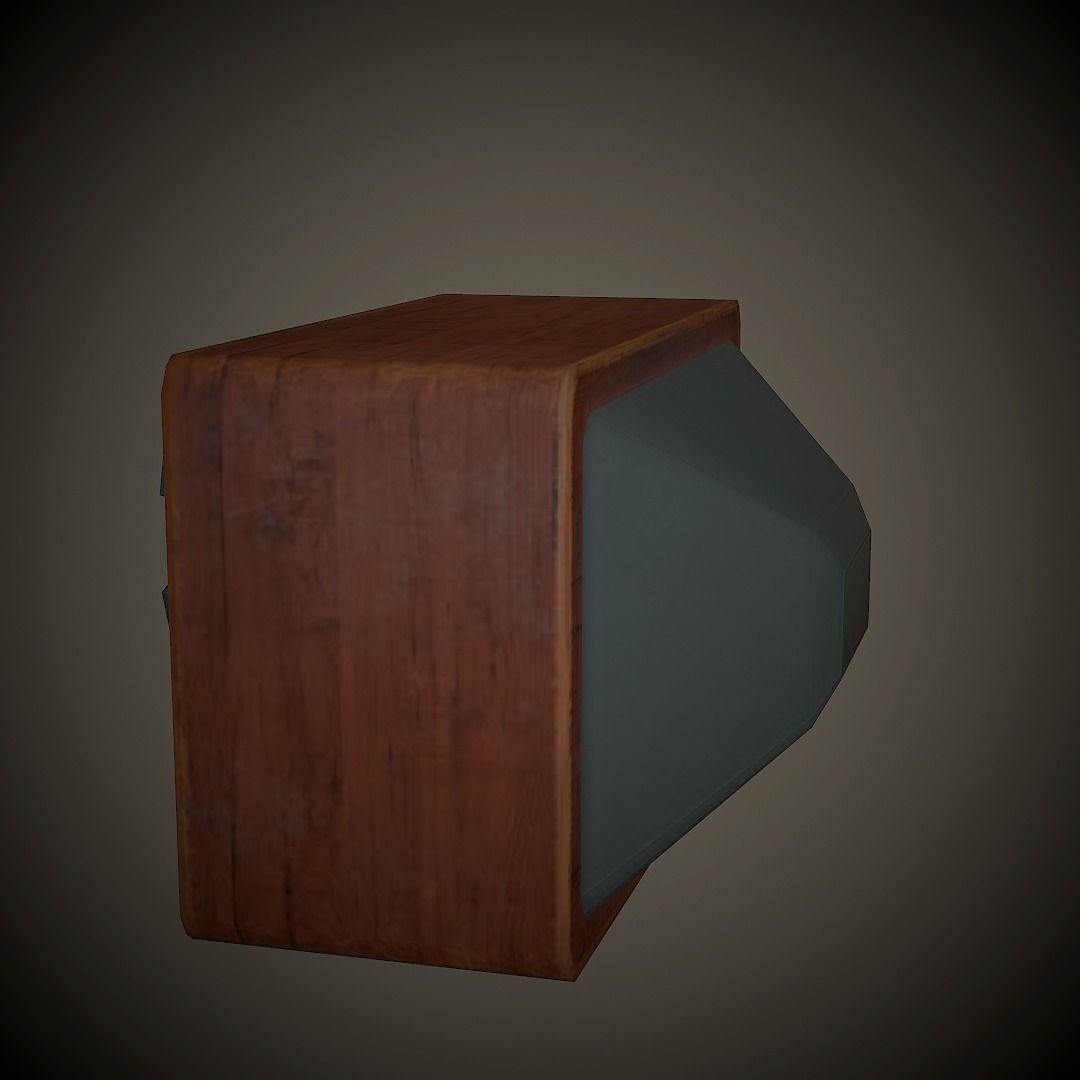 Old TV PBR Low Poly Low-poly 3D model_4