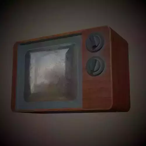 Old TV PBR Low Poly