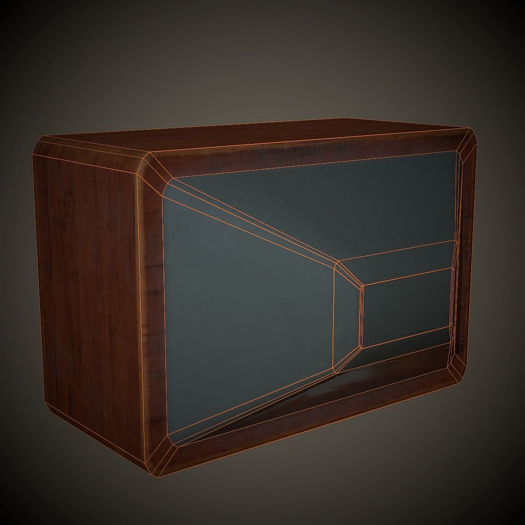 Old TV PBR Low Poly Low-poly 3D model_8