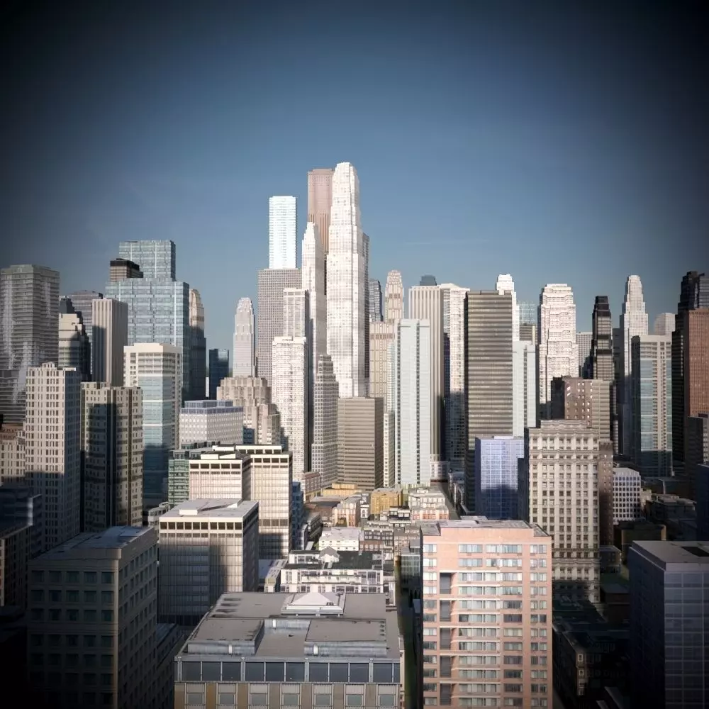 City 05 Low-poly 3D model