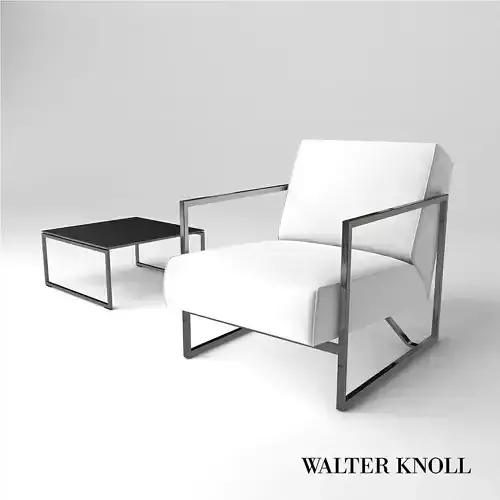 Armchair Sen and table from Walter Knoll - Design by Kengo Kuma