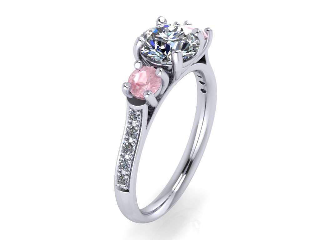 JEWELRY ENGAGEMENT RING STL FILE FOR DOWNLOAD AND PRINT- CC44 3D print model_6