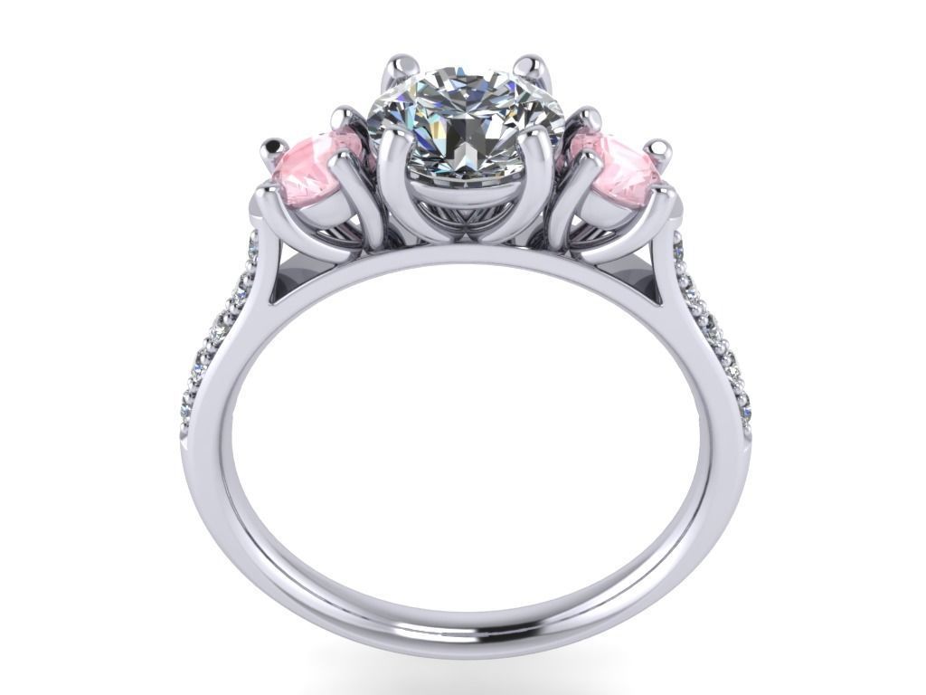 JEWELRY ENGAGEMENT RING STL FILE FOR DOWNLOAD AND PRINT- CC44 3D print model_5
