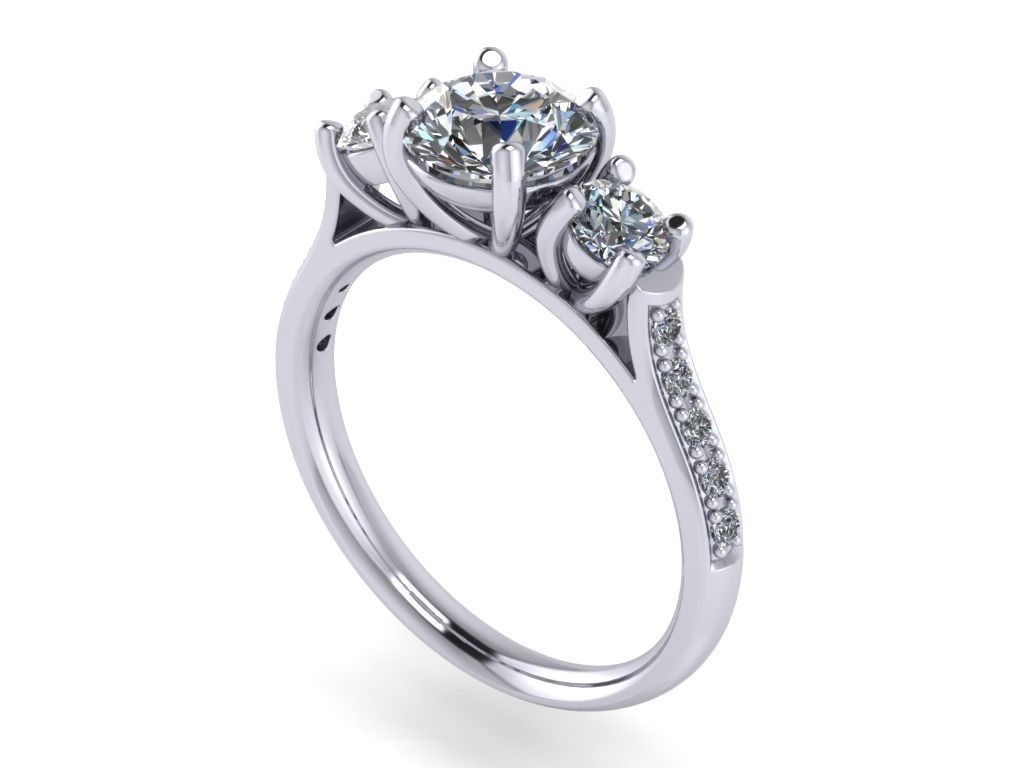 JEWELRY ENGAGEMENT RING STL FILE FOR DOWNLOAD AND PRINT- CC44 3D print model_3