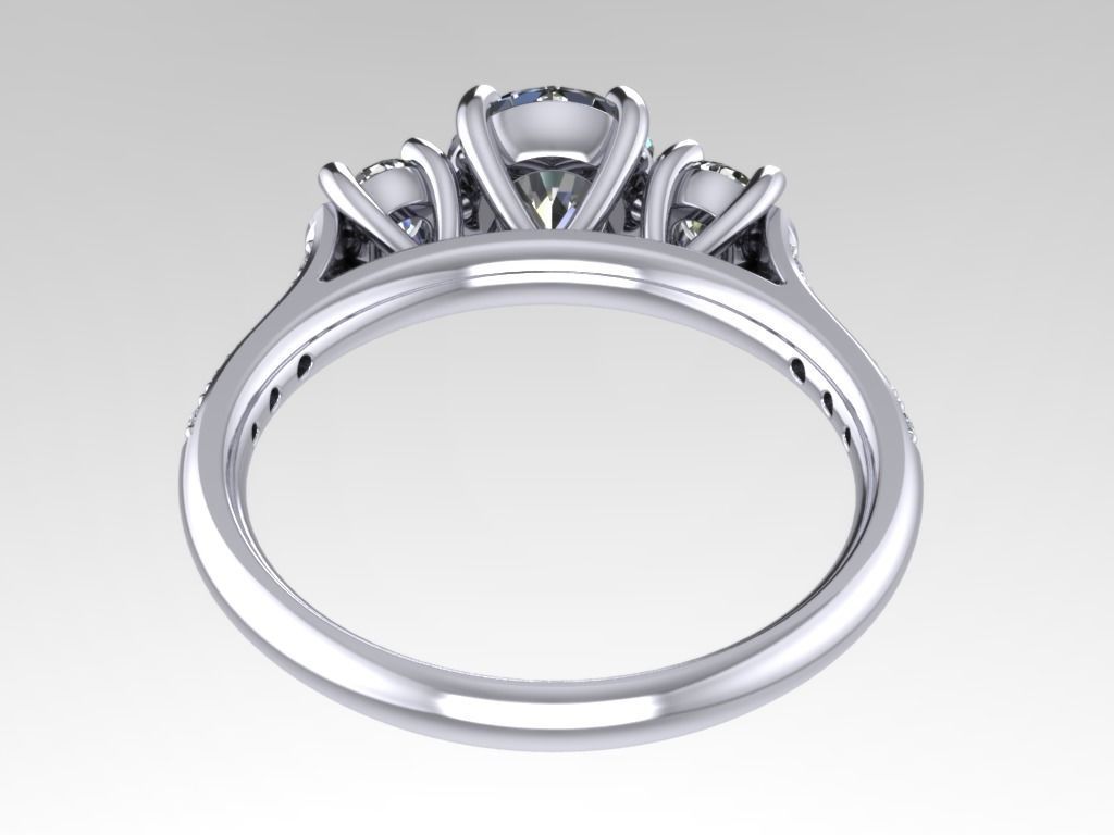 JEWELRY ENGAGEMENT RING STL FILE FOR DOWNLOAD AND PRINT- CC44 3D print model_10