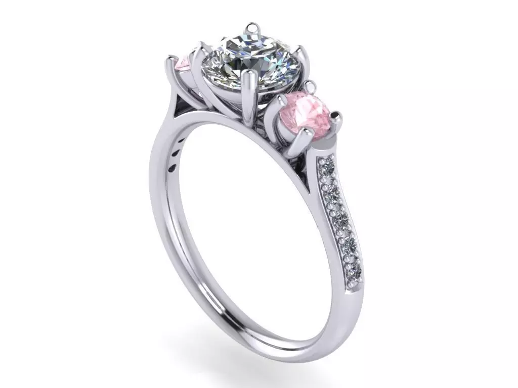 JEWELRY ENGAGEMENT RING STL FILE FOR DOWNLOAD AND PRINT- CC44 3D print model_0