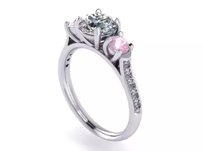 JEWELRY ENGAGEMENT RING STL FILE FOR DOWNLOAD AND PRINT- CC44 3D print model